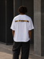 T-Shirt Lines White / Metallic Gold