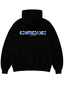 Hoodie Lines Black / Metallic Blue