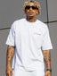 T-Shirt Lines White / Neon Pink