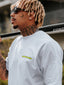 T-Shirt Lines White / Neon Yellow